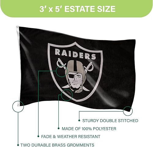Miniatura 255 de NFL Dallas Cowboys - Bandera duradera de 3 x 5 para exteriores con ojales, bandera y pancarta resistentes para jardín al aire libre y patio, bandera