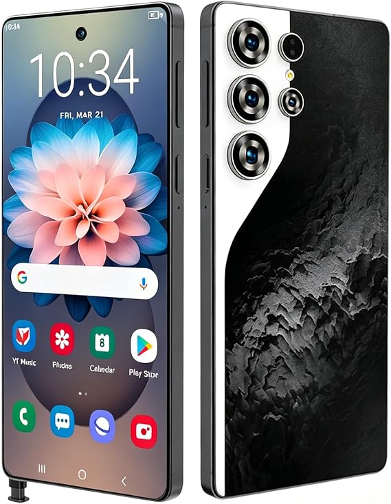 5G Unlocked Phone C26 Ultra 8GB+256GB Storage Cell Phone, 6.9 Screen Android 14 Smartphone with Built-in Stylus/6800mAh Battery/Dual SIM, 26 US Version- Black