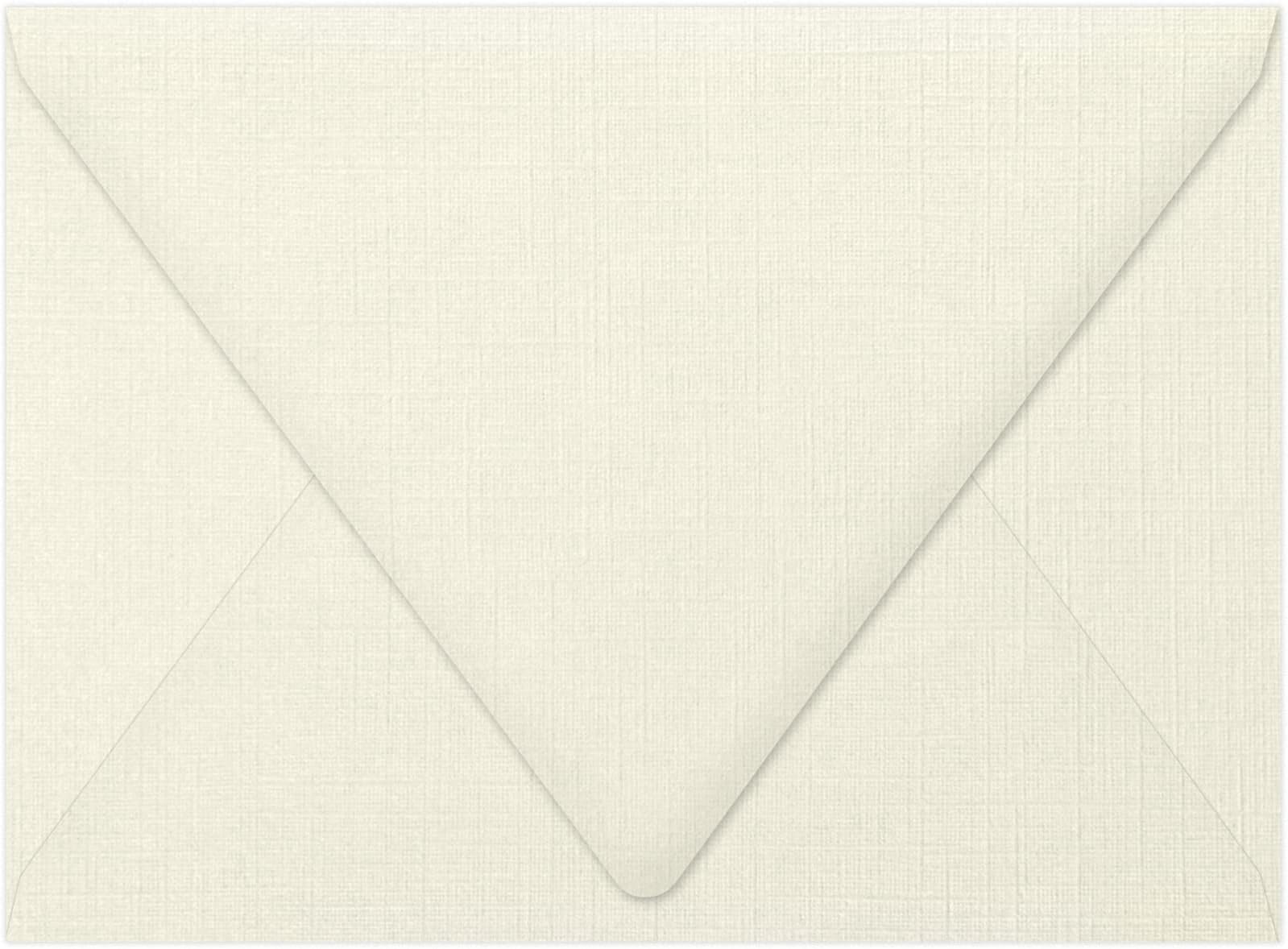 A7 Contour Flap Invitation Envelopes | 5 1/4" x 7 1/4" | Natural Linen | 80lb. Text | 50 Qty