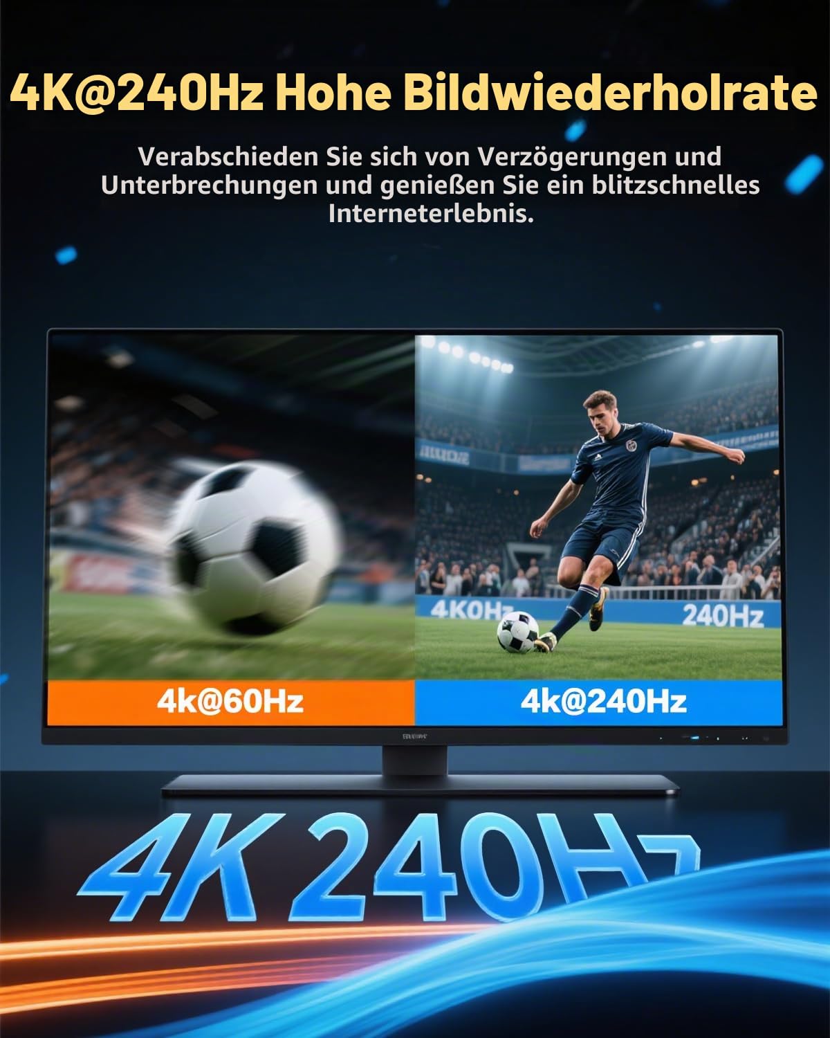 HDMI Switch 4K 240Hz - New Upgrade 5 in 1 Out 8K@60Hz 4K@240Hz 4K@120Hz HDMI Switch mit Fernbedienung Unterstützt 3D/HDR/HDCP2.3, Kompatibel mit PS5/4 Xbox Roku Apple TV Fire Stick