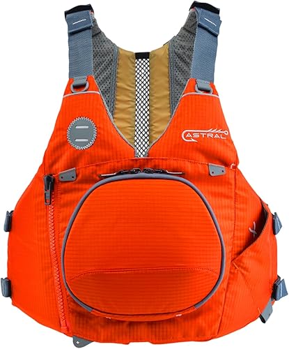 Miniatura 6 de Astral Chaleco salvavidas Sturgeon - Chaleco salvavidas de alta ventilación USCG tipo III PFD para adultos para pesca y turismo Azul marino,Naranja