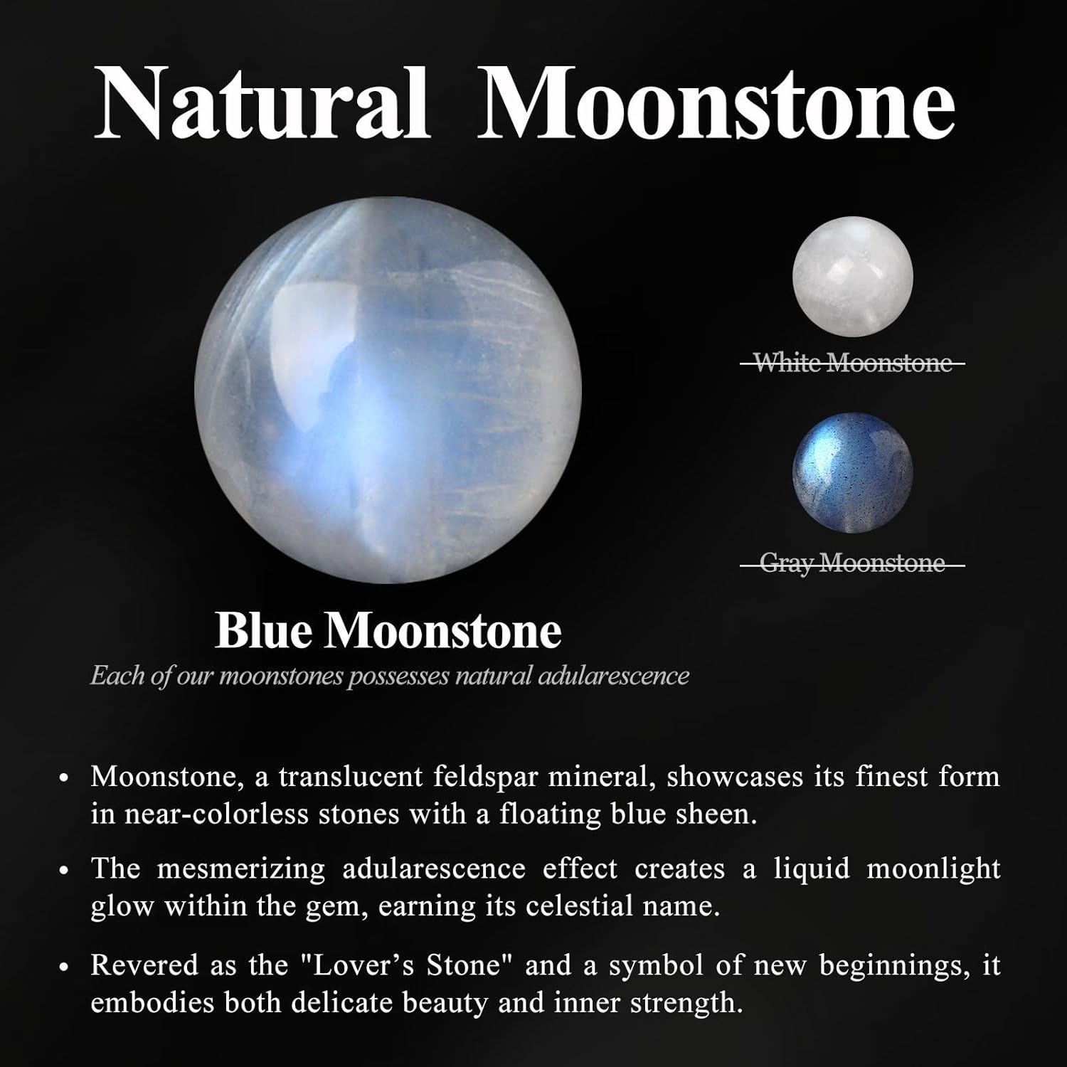 Natural Moonstone Cross Necklace for Women 925 Sterling Silver Blue Moonstone Cross Pendant June Birthstone Boho Jewelry Gift for Wife Mom - Image 6