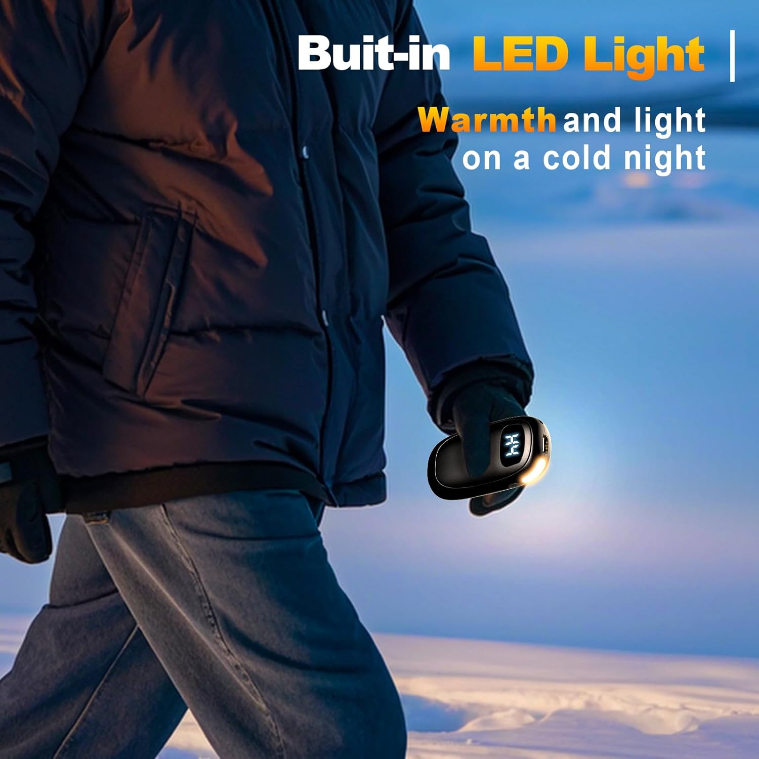 Hand Warmers Rechargeable - Electric Hand warmer, Max 20 Hrs Warmth 4 Levels Heat Up to 131℉, Dual-side Heating Portable Reusable Pocket Heater 2 Pack for Raynauds, Hunting, Camping, Golf - Image 5