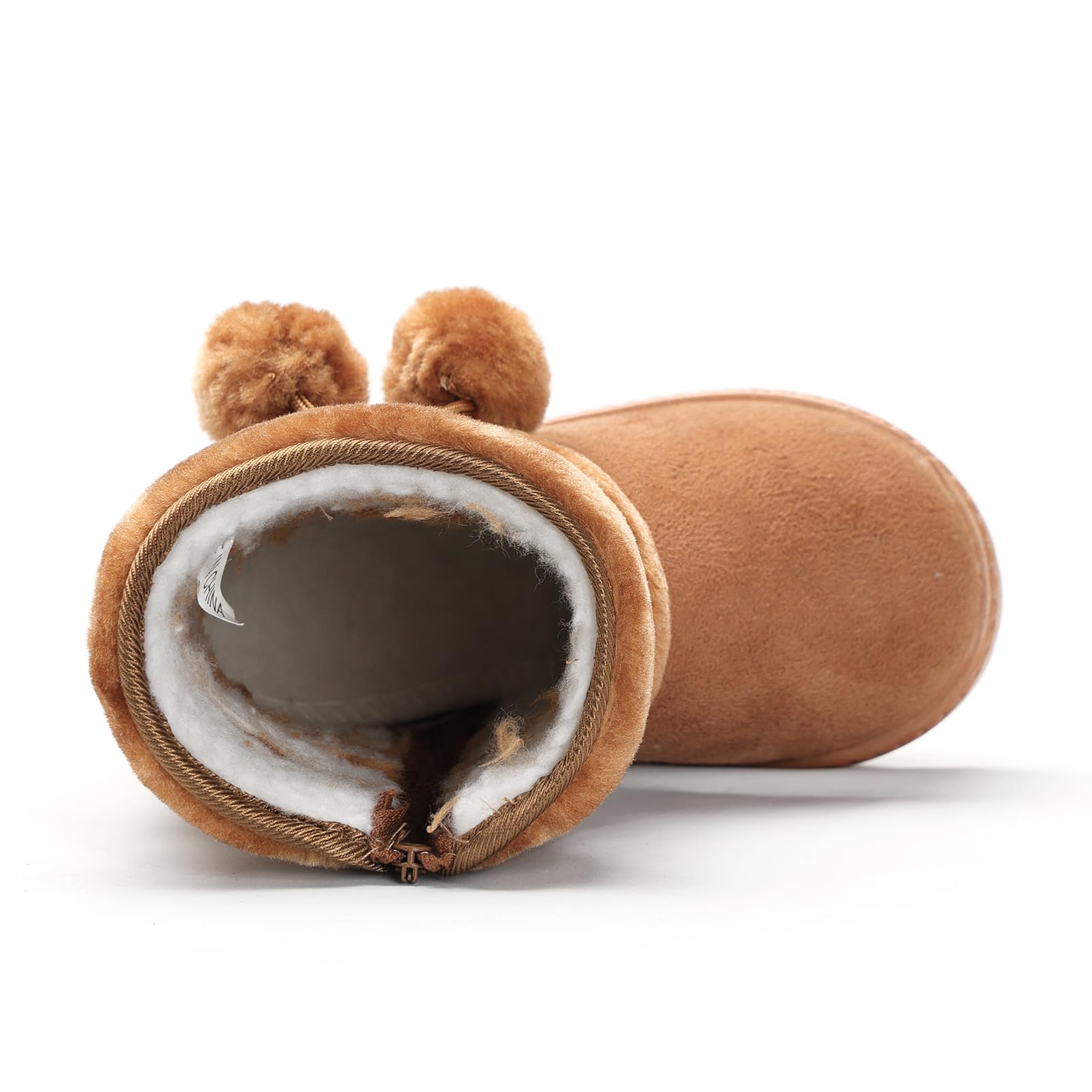 Yeeteepot Bambine e Ragazze Carino Stivali da Neve Calda Foderati Stivaletti Inverno Morbide Piatto Stivali Bambini Pelliccia Antiscivolo Boots