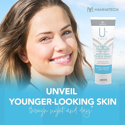 Miniatura 5 de Mannatech Uth Limpiador facial, limpiador facial suave formulado con semillas de uva finamente molidas, limpiador facial espumoso, exfoliante para