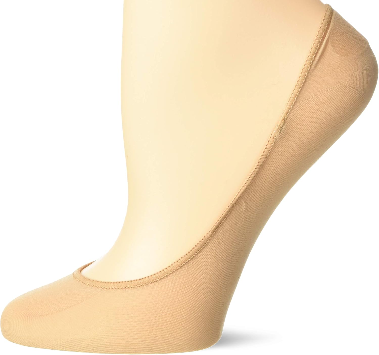 HUE Women's Low Cut Shade Match Liner Sock With Heel Gel Tab