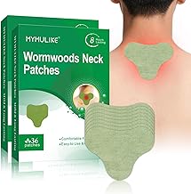 MYMULIKE Shoulder Patches for Pain, Pack of 72 Wormwoods Heat Plasters Neck, Pain Relief Patch Shoulder, 8 Hours Effect, Flexible Fabric, Easy to Use