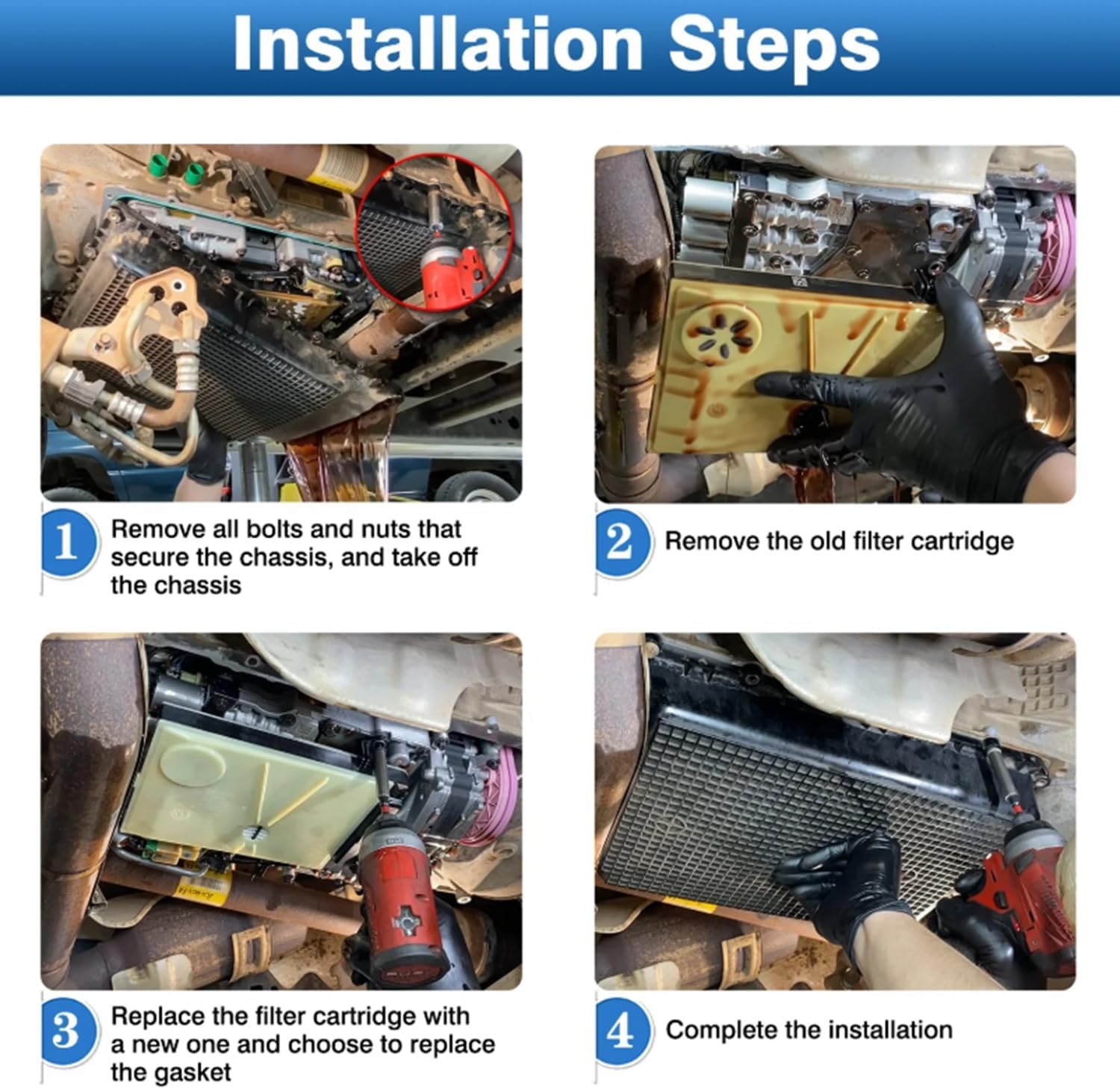 Transmission Filter Kit FT202 2335955 Replacement Compatible with Ford F150 for Ranger for Explorer for Mustang for Expedition for Bronco For Lincoln for Navigator 2017-2024