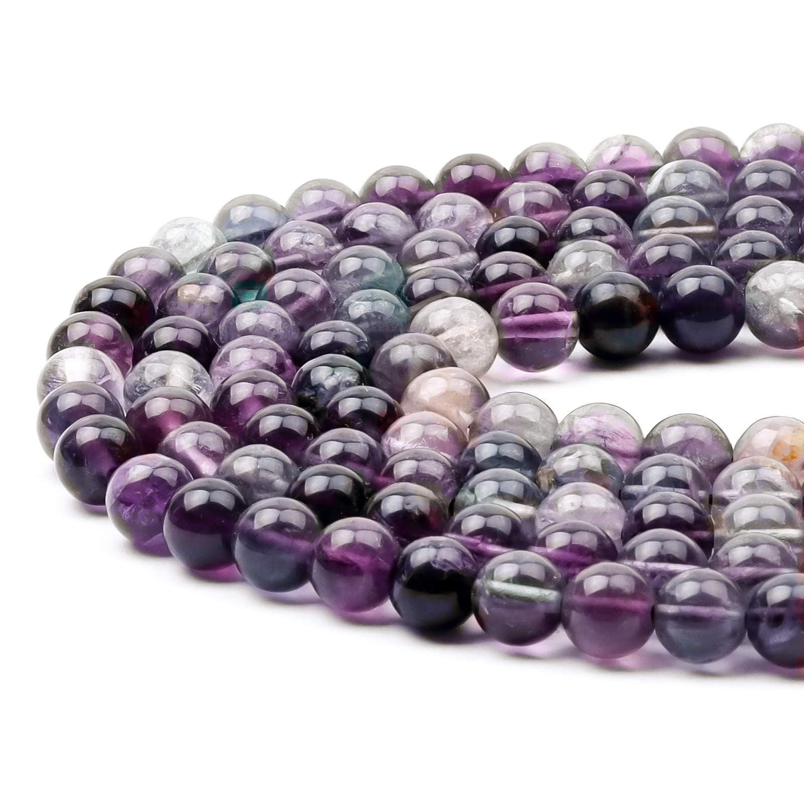 8mm Round Amethyst Gemstone Beads