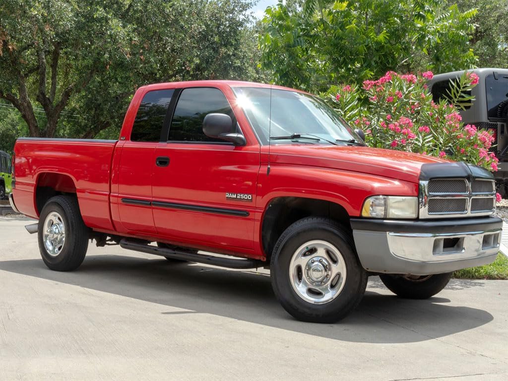 Rvinyl Pillar Post Pre Cut Window Trim Kits in Gloss Black Compatible with Dodge Ram 1994-2001 Club/Crew/Extended Cab - Adhesive Backs