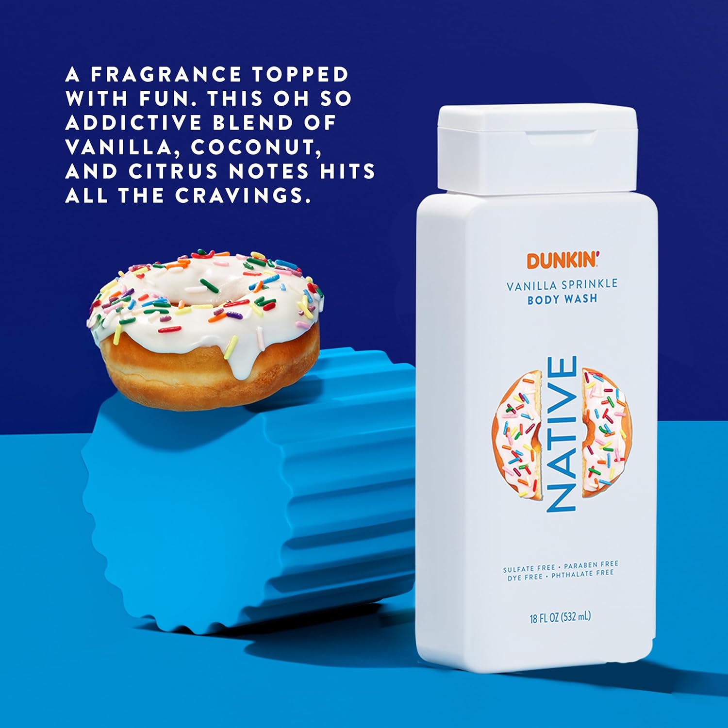 Native Body Wash, Dunkin Vanilla Sprinkle, Contains Naturally Derived Ingredients | For Women & Men, Sulfate, Paraben, & Dye Free Leaving Skin Soft and Hydrated | 18 oz - Image 6
