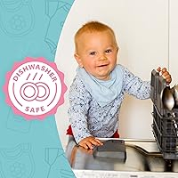 Vista 6 de Impresa Paquete de 3 asas para biberones – Compatible con botellas Dr. Brown – Silicona transparente sin BPA – Soporte de fácil agarre