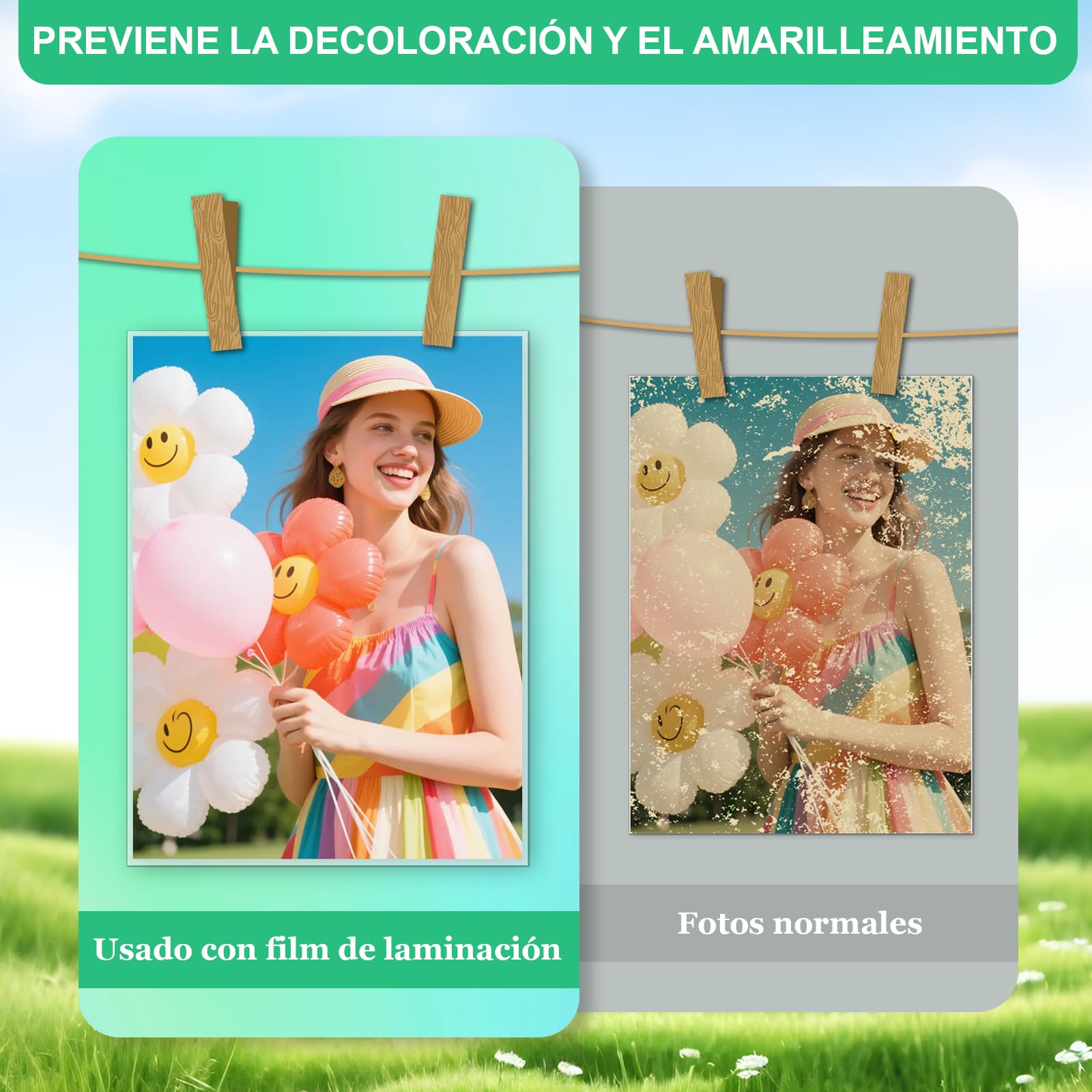 100 Fundas Transparentes, Funda para Fotos de 13 x 18 cm, Láminas Transparentes, Fundas Protectoras Plastico Impermeable para Fotos, Tarjetas de Autógrafos y Postales