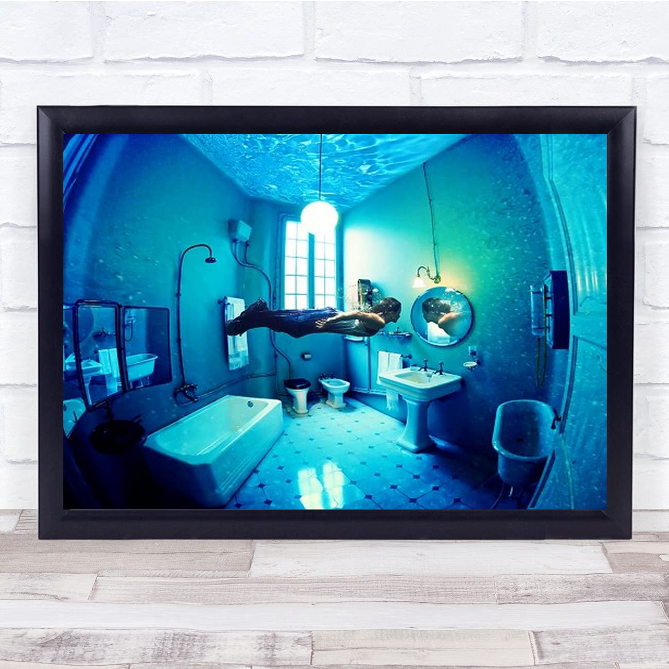 Fingerprint Designs Floating In The Mirror World Barcelona Underwater Dream Wall Art Print