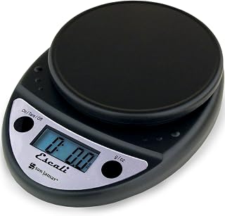 Escali Primo Digital Kitchen Scale NSF Certified 11 lb/5 kg Black - Precise Taring & Easy Clean Display