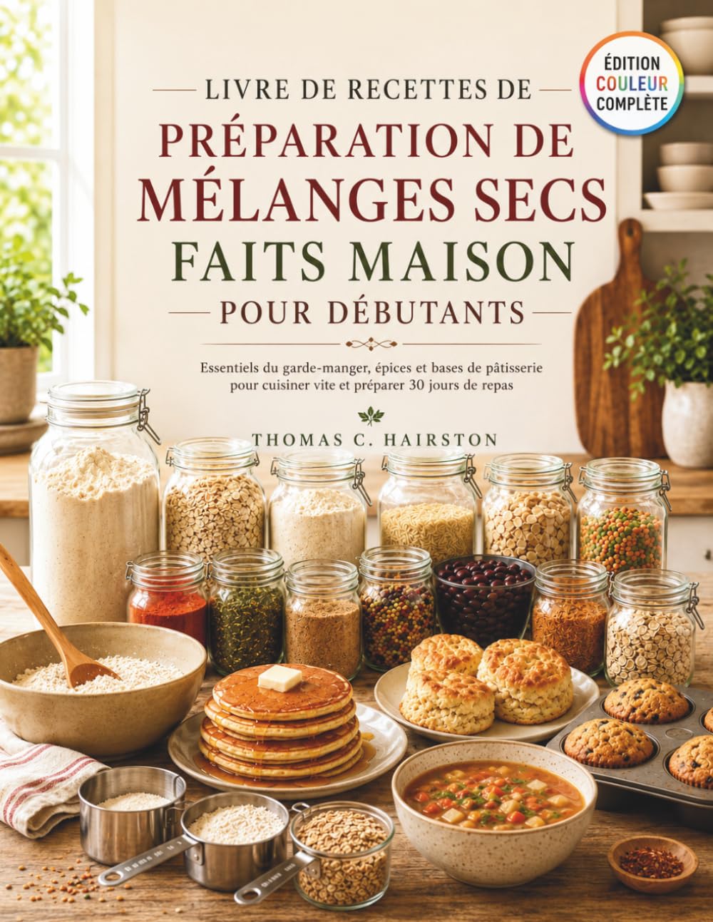 LIVRE DE RECETTES DE PRÉPARATION DE MÉLANGES SECS FAITS MAISON POUR DÉBUTANTS: Essentiels du garde-manger, épices et bases de pâtisserie pour cuisiner vite et préparer 30 jours de repas