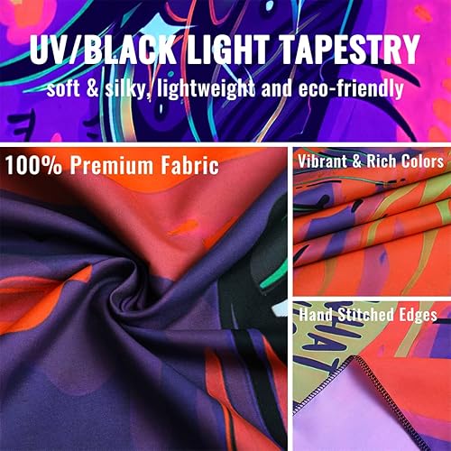 Miniatura 6 de Bonito tapiz de gato brillante con ojos grandes y mariposas, póster de pared con palabras positivas e inspiradoras para dormitorio, dormitorio,