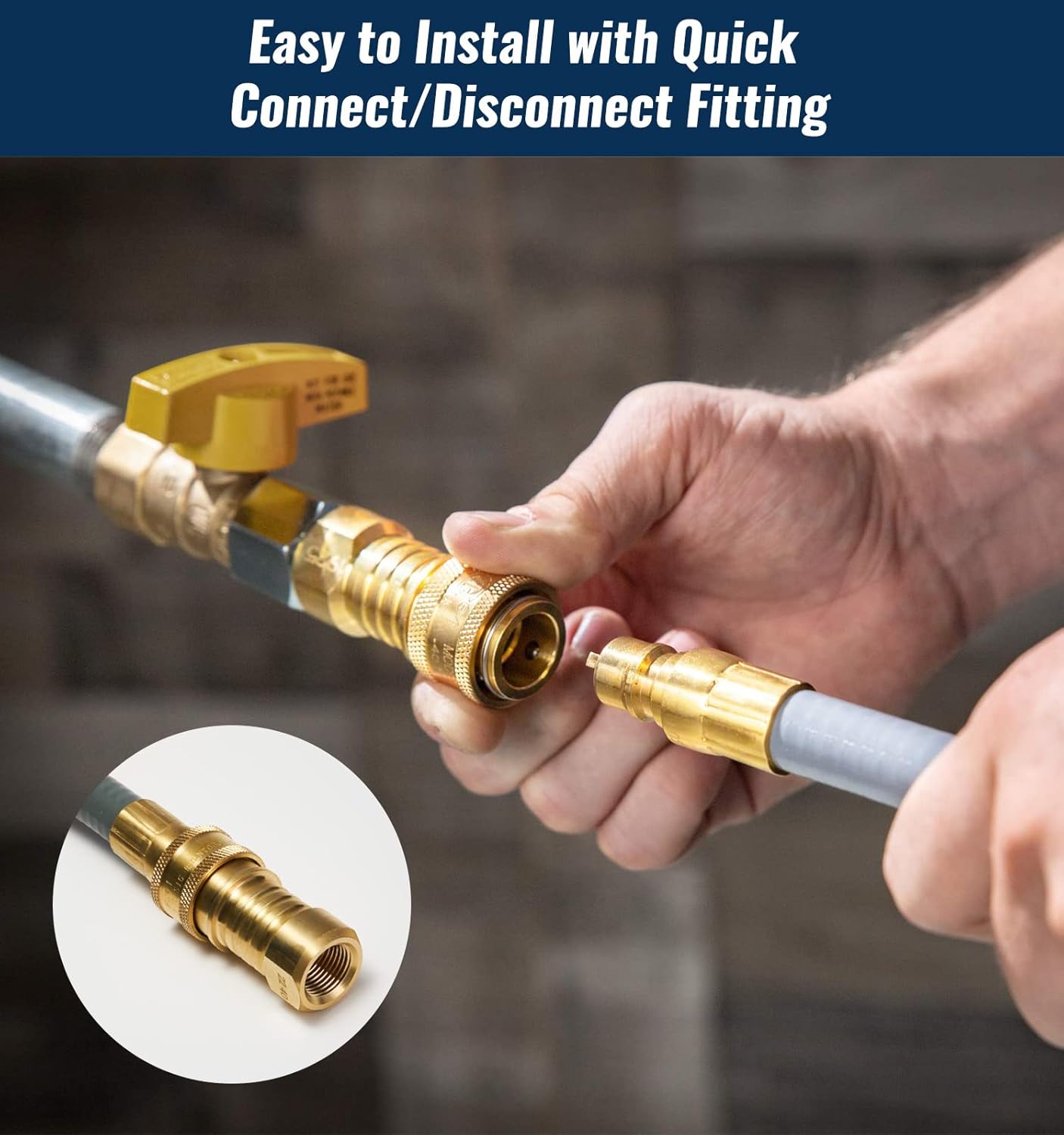 15 Feet 5249 Propane to Natural Gas Conversion Kit for Blackstone 28”, 36” Griddle, 3/8 inch ID Natural Gas Hose Compatible for Tailgater, Rangetop Combo & Single Burner Rec Stove