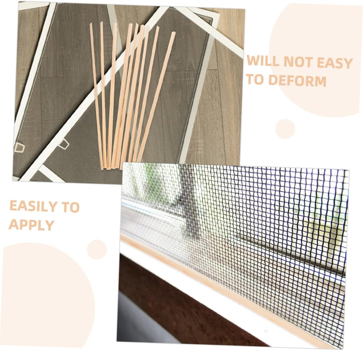 10pcs Wooden Molding Strips for Window Trim, Interior Decor