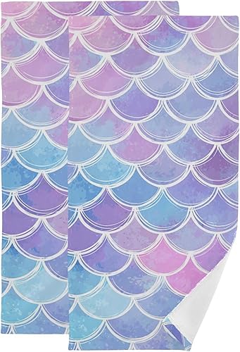 Miniatura 28 de Pfrewn Juego de 2 toallas de mano con diseño de muñeco de nieve de invierno, conos de pino de copo de nieve, color azul, toalla de baño de Navidad