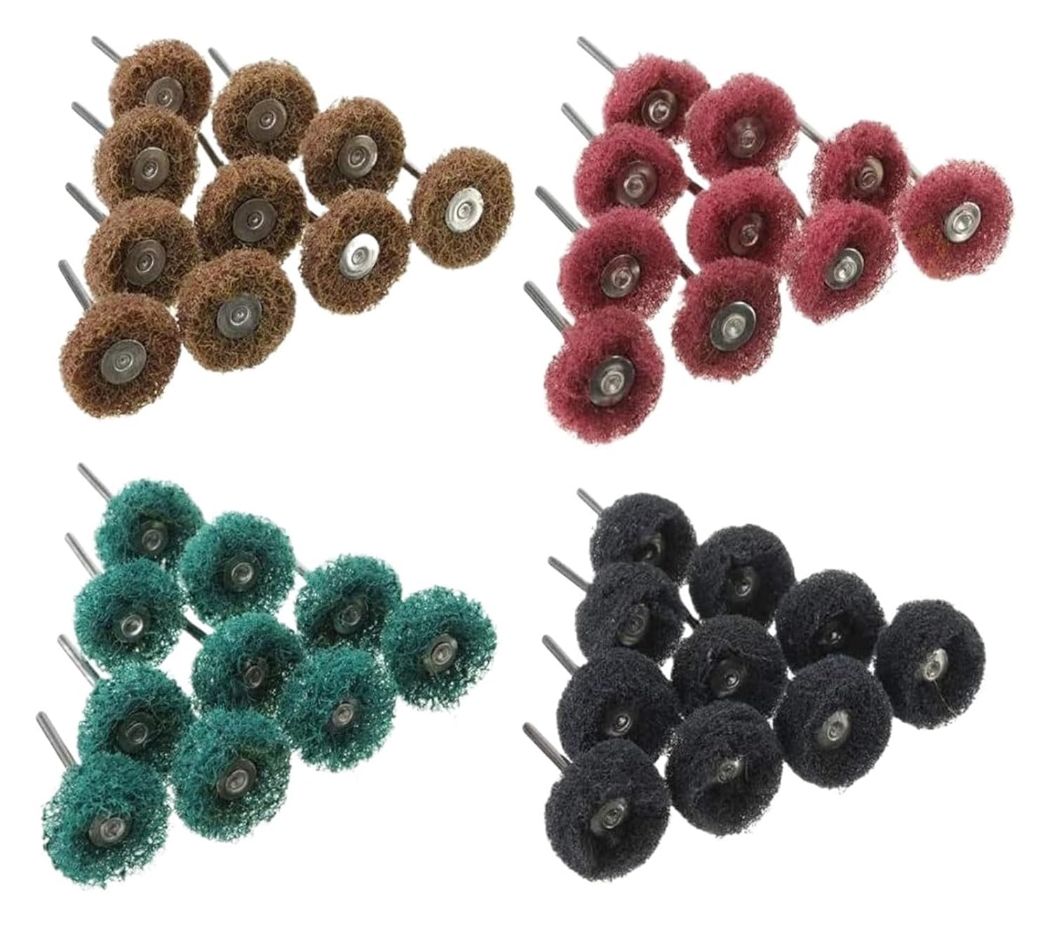 10/40PCS Metal Polishing Kit Abrasive Buffing Wheels Deburring Wheel Rotary Tool Accessories for Rust Removal Cleaning Paint(40pcs Set)