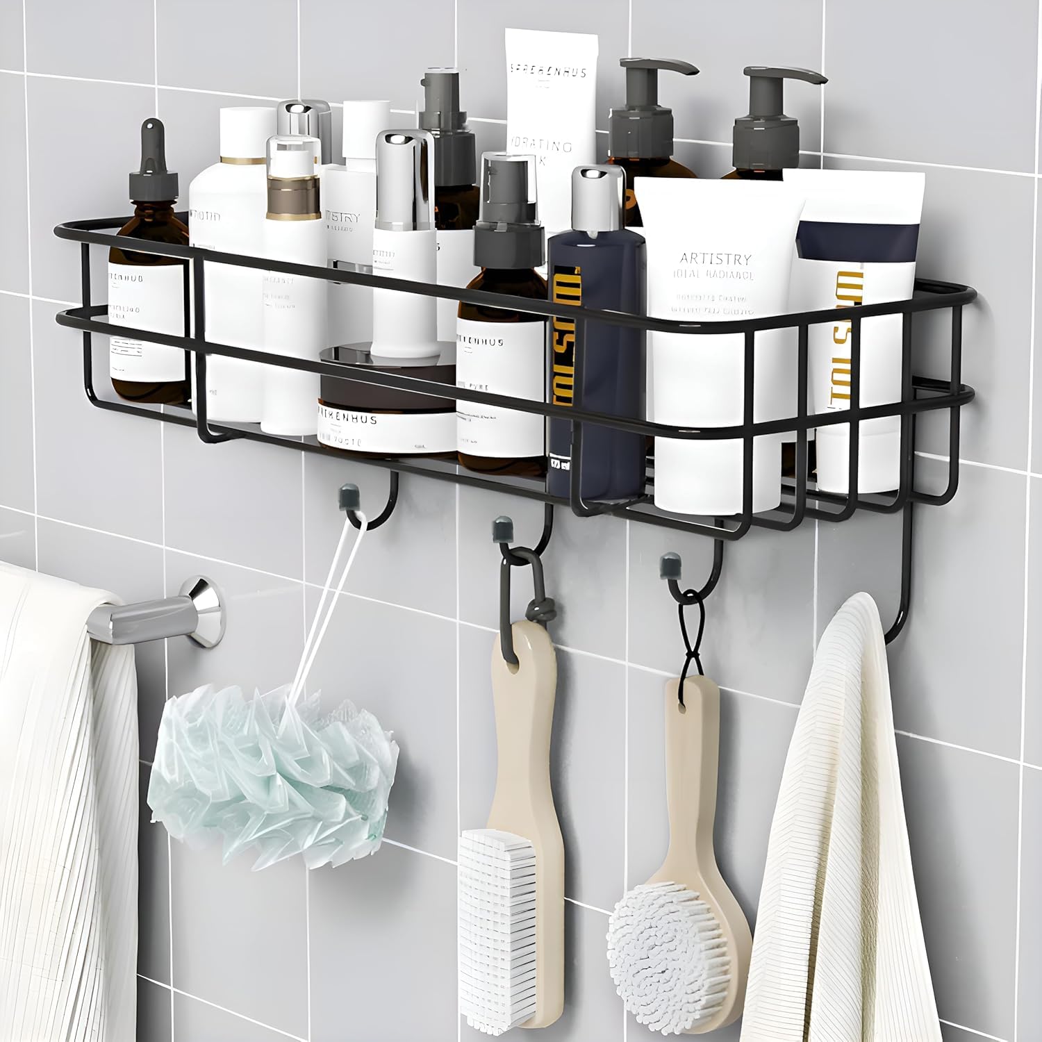 See full amazon price history chart for Yaira Self Adhesive Bathroom Shelf Kitchen Storage for Wall Shelf Organizer/Kitchen Shelf with Magic Stickers 4 Hook Adhesive Shower Caddy Metal Shelf (Black, Powder Coated) (Pack 2) Yaira Self Adhesive Bathroom Shelf Kitchen Storage for Wall Shelf Organizer/Kitchen Shelf with Magic Stickers 4 Hook Adhesive Shower Caddy Metal Shelf (Black, Powder Coated) (Pack 2) (B0DG947TGV) Amazon Price History, Amazon Price Tracker