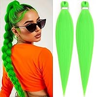 Vista 34 de Unionbeauty - Extensiones de cabello sintético para trenzar de 26 pulgadas, color negro a morado, ombré, 2 paquetes de trenzas preestiradas