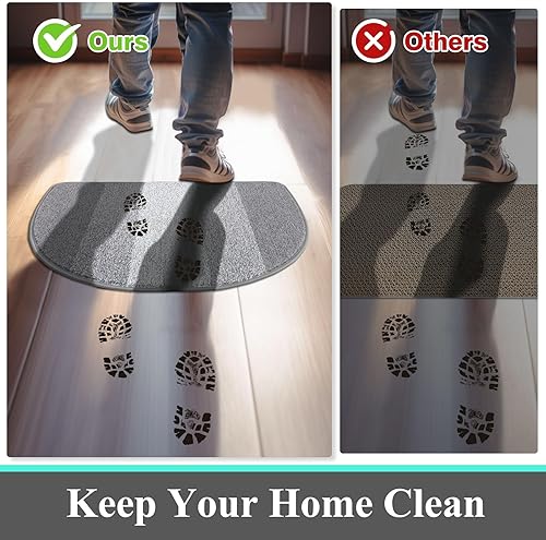 Miniatura 104 de Vaukki Tapete para puerta de entrada, antideslizante, absorbente, atrapador de lodo, tapete para el interior, tapete lavable para puerta de entrada
