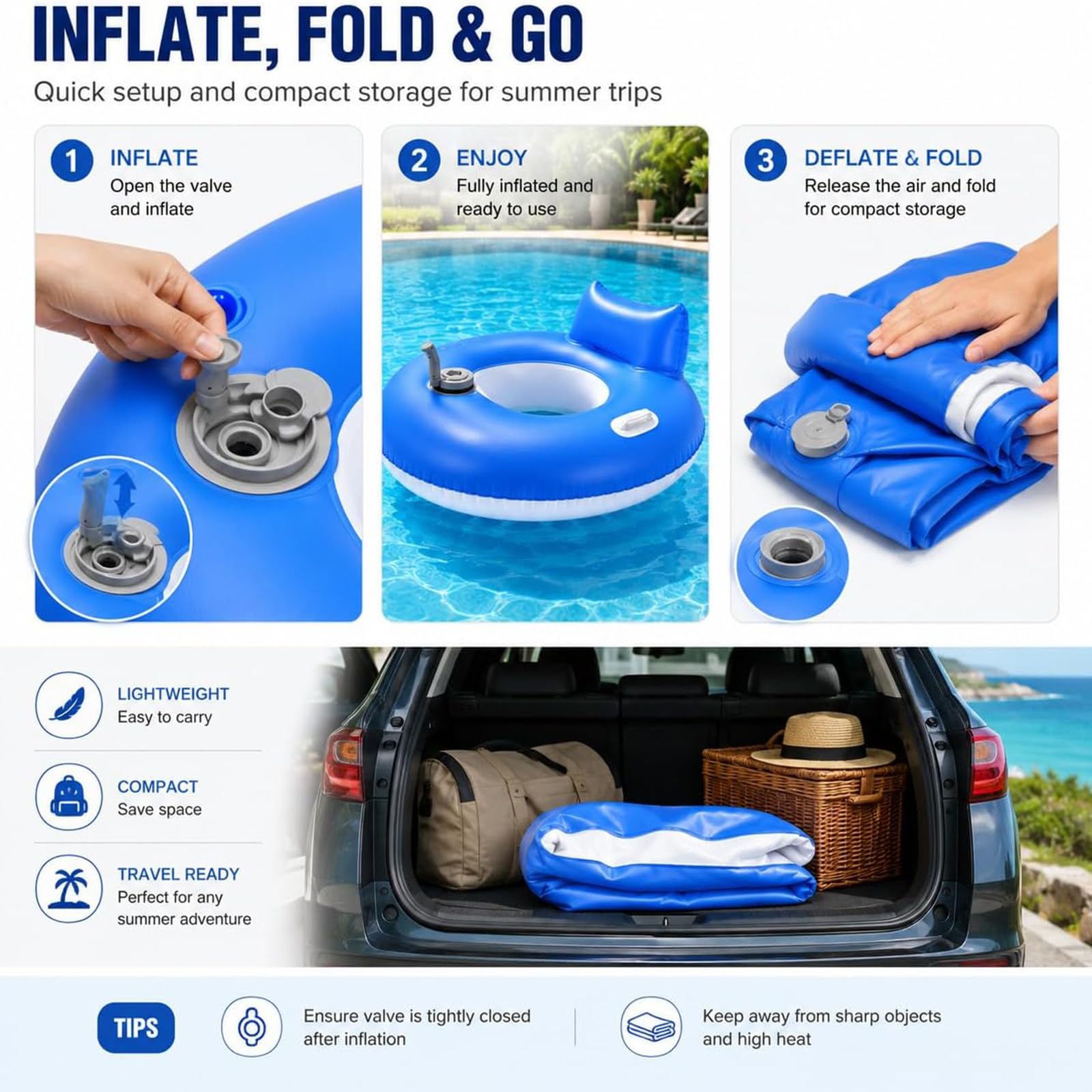 Flotador Motorizado para Adultos, Flotador Hinchable Motorizado para Piscina con Control De Dirección, Cómodo Respaldo Y Portavasos para Relajarse En La Piscina Durante El Verano