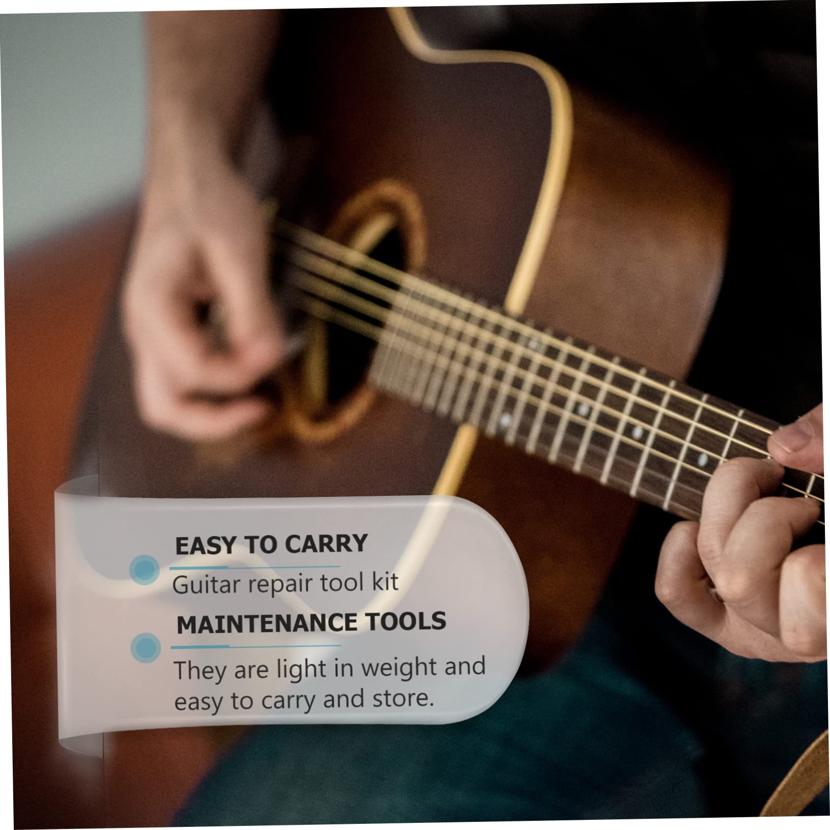 Kit de Limpieza y Mantenimiento de Guitarra, Hierro y Goma, Fácil de Transportar, Uso Profesional, para Cuidado de Instrumentos