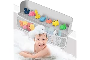 Bathtub Play Shelf for Kids and Toddlers, Splash Guard Bathtub Shelf