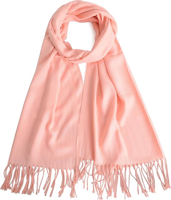 GERIINEER Winter Long Wool Soft Warm Tassel Scarves for Women Men Ladies 25 Solid color Scarfs Women Men Shawls and Wraps