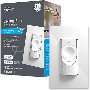 GE CYNC Smart Ceiling Fan Control, Neutral Wire Required