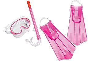 Kids Flippers Age 7 - Speedo Aqua Quest Swim Mask, Snorkel & Fins Set