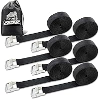 Vista 7 de Xstrap correas de amarre con trinquete (6 unidades, 8 pies 1-pulgada), Negro, XS16006