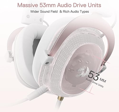Miniatura 3 de Redragon H510 Zeus Auriculares para juegos con cable blanco Sonido envolvente 71 - Almohadillas de espuma viscoelástica Controladores de 2087in
