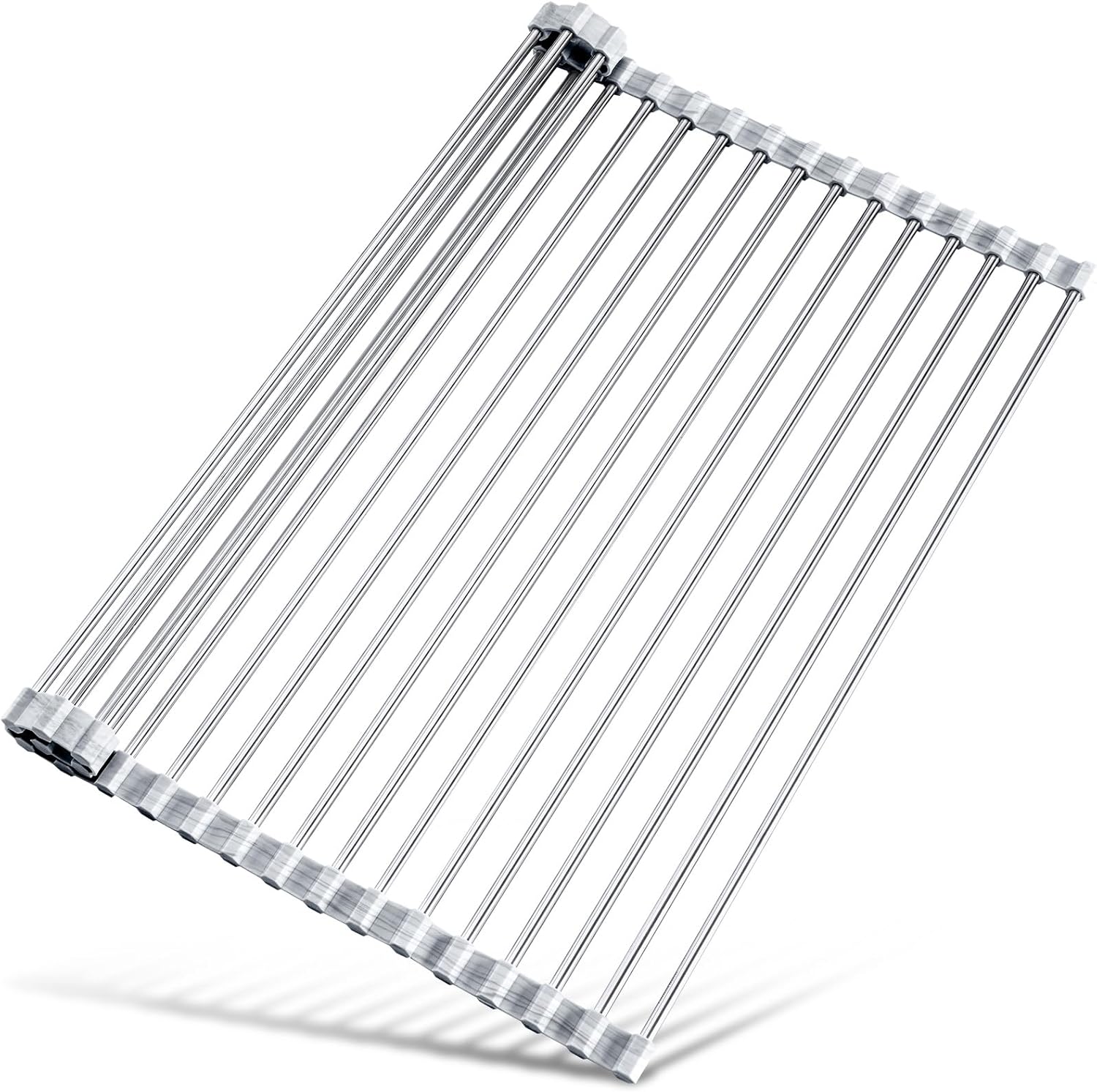 Tomorotec Stainless Steel RollUp Dish Drying Rack Marble
