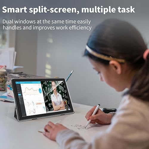 Miniatura 5 de Tablet Android 13 con teclado, tabletas de 10 pulgadas actualizadas 2023 con 6 GB de RAM + 64 GB de ROM + procesador de cuatro núcleos expandido de