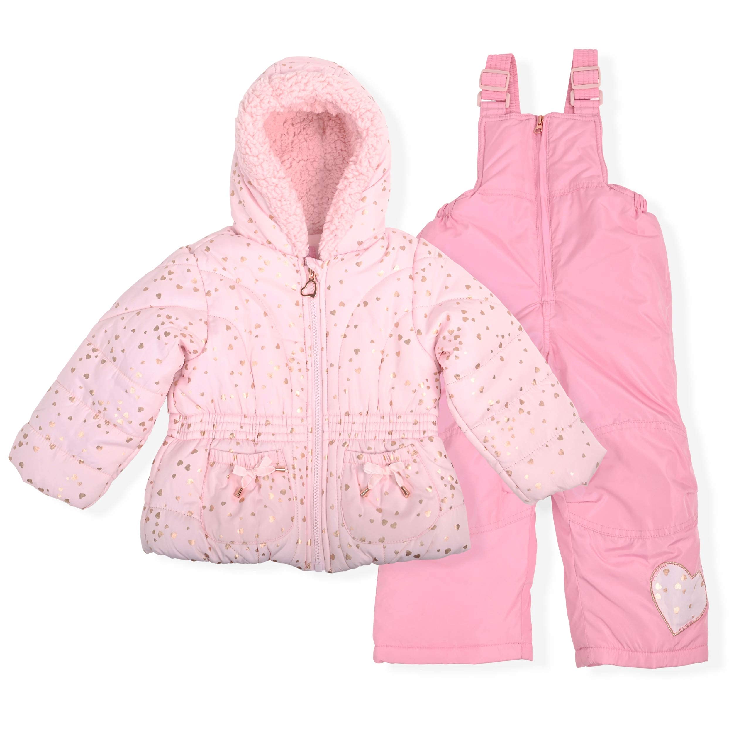 Arctic Quest Girls' Bib Snow Pants and Ski Jacket Set