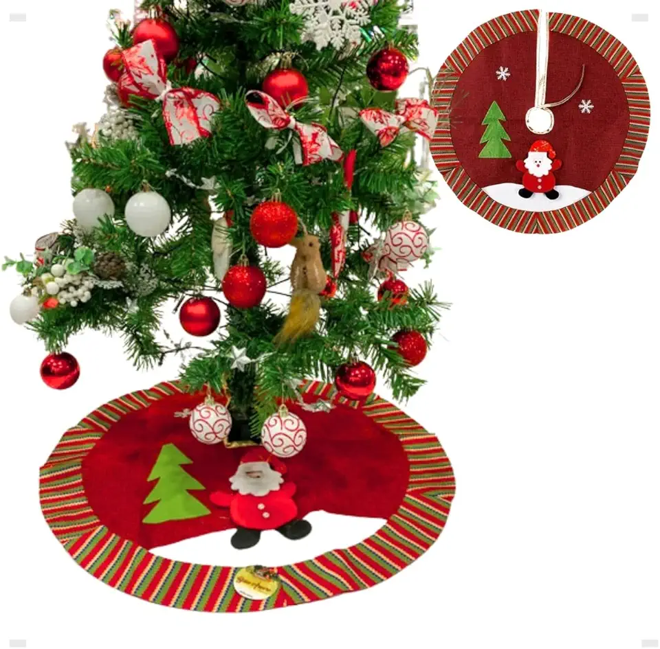 Saia P/Árvore De Natal Premium Papai Noel 60cm Luxo Classe