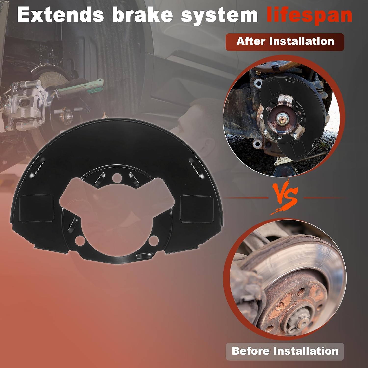 947-018 Front Left Right Brake Dust Shield for Chevrolet Silverado 1500/1500 HD Classic for GMC for Sierra 1500 HD Classic 2005-2007 Driver Passenger Disc Brake Backing 15102292