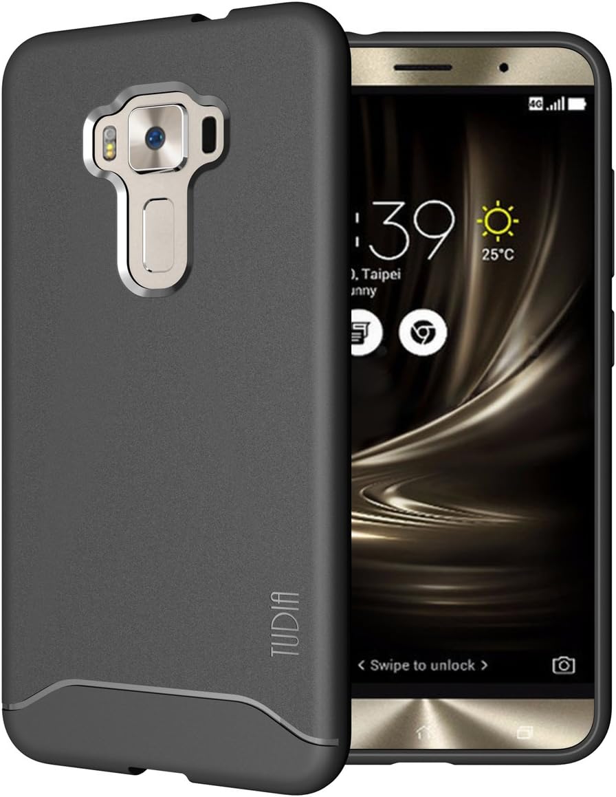 ZenFone 3 ZE552KL (5.5 inch) Case, TUDIA Full-Matte Lightweight [ARCH] TPU Bumper Shock Absorption Case for ASUS ZenFone 3 ZE552KL (5.5 inch) Case (Gray)