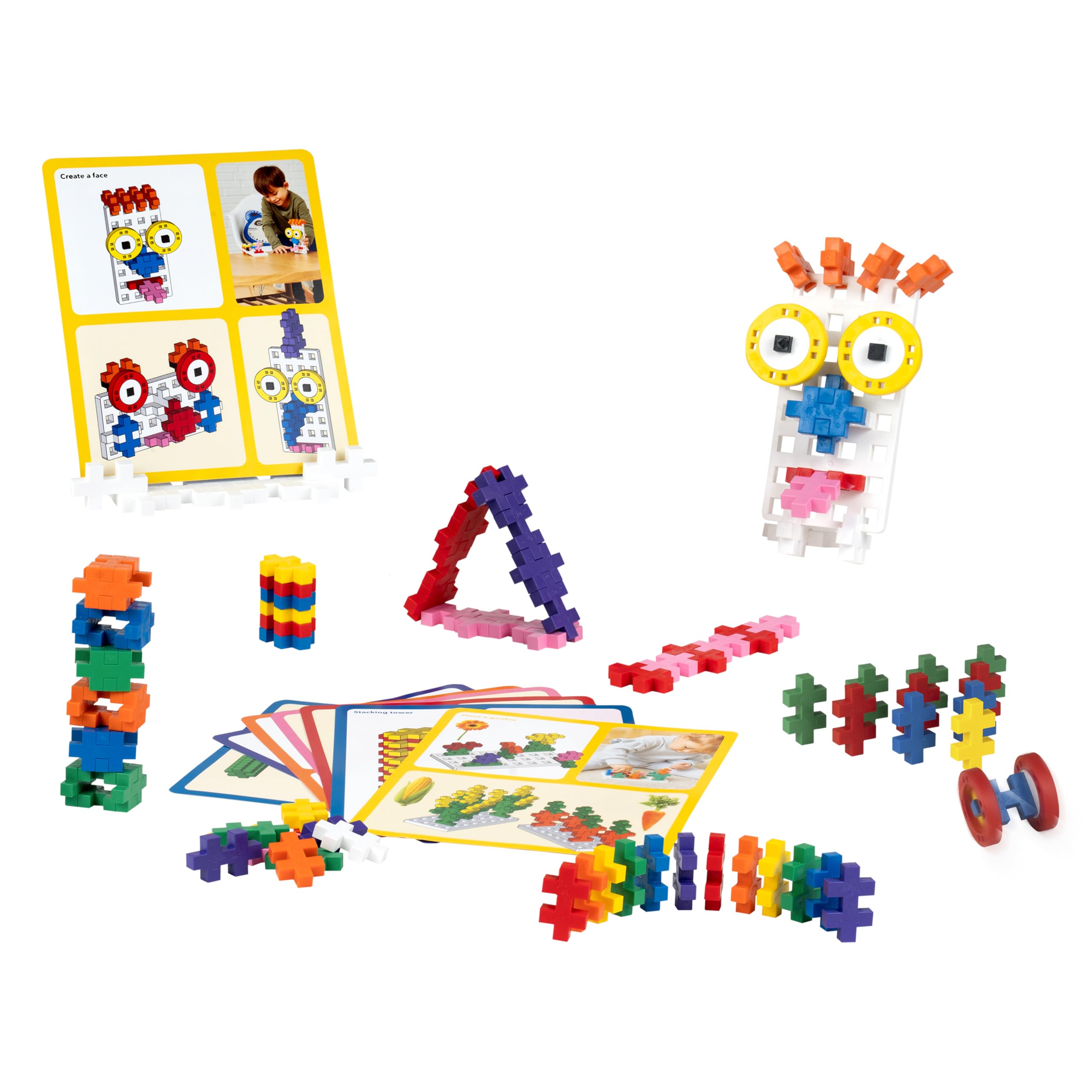 PLUS PLUS - Impara a costruire una grande vasca da attività, 410 pezzi - Giocattolo a stelo per edificio ad incastro, grandi blocchi di puzzle per bambini e bambini in età prescolare