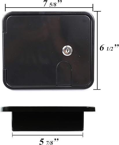 Miniatura 2 de Puerta de acceso eléctrica para puerta de acceso eléctrico para caravana, remolque, autocaravana, autocaravana, color negro