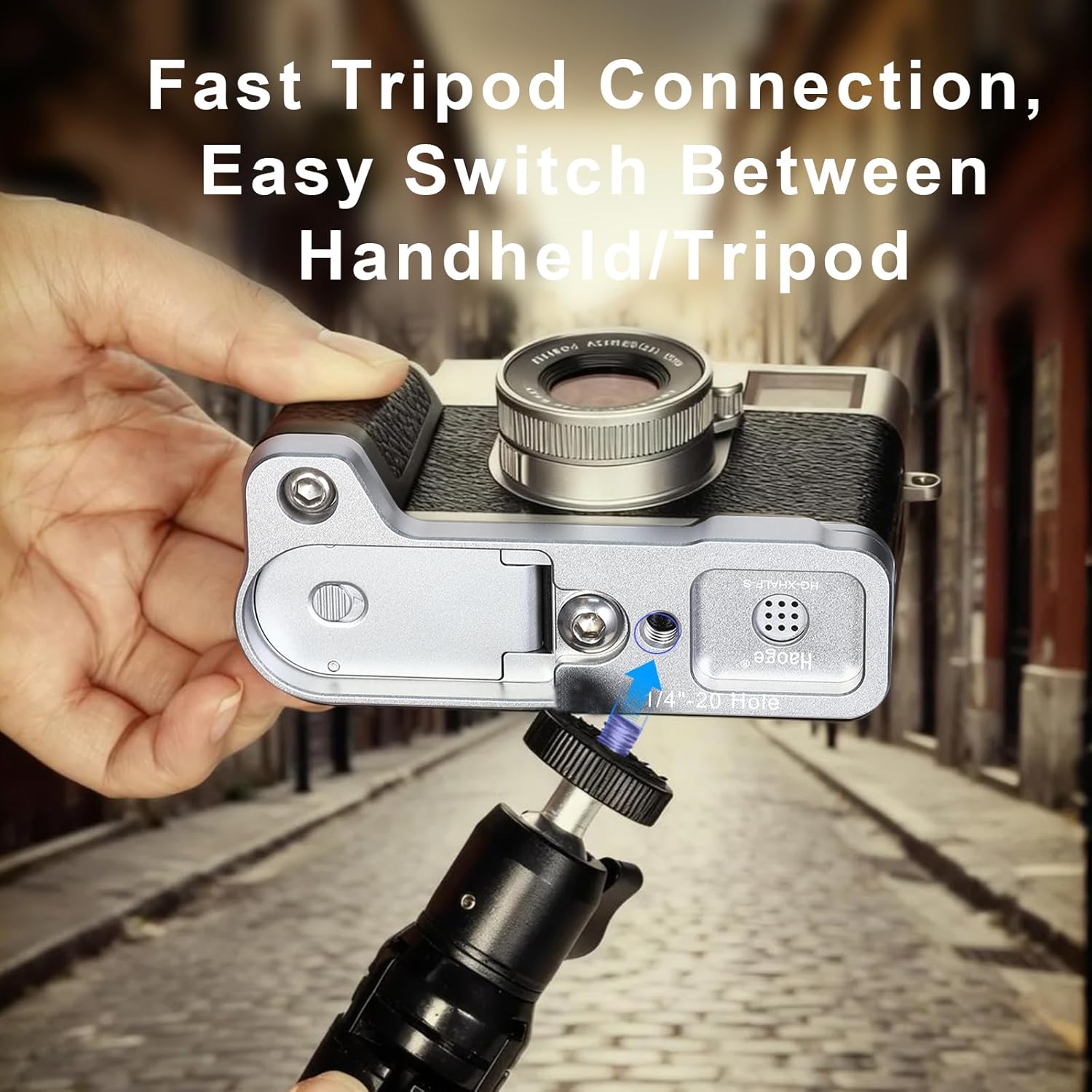 Haoge Handle HandGrip for Fujifilm x Half Camera Body Accessories L-Shape Grip Bracket Plate HG-XHALF-S