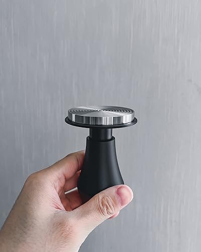 Miniatura 63 de Normcore Tamper para café expreso de 2.098 in – Base chapada en ondulación de titanio – Manipulación con resorte – Muelles de repuesto de 15 libras