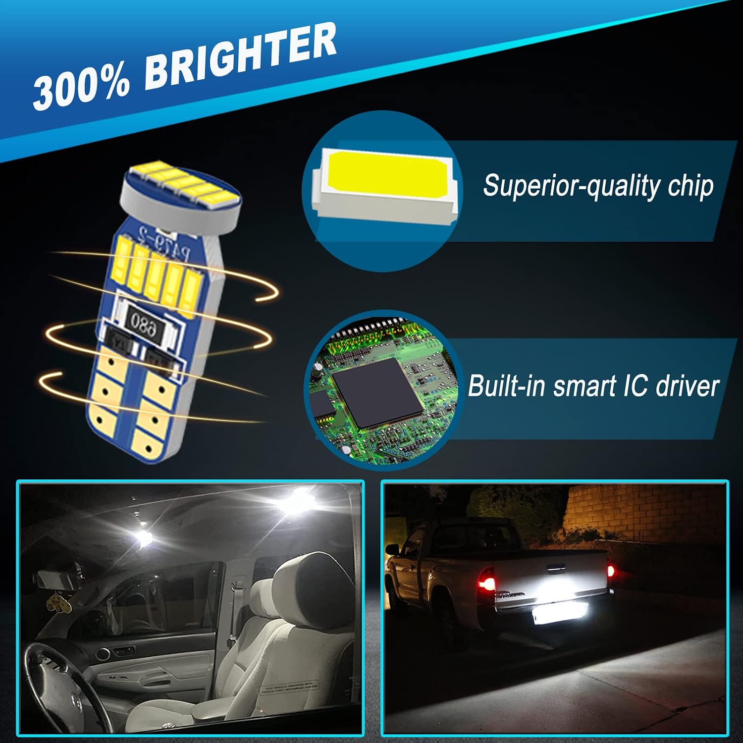 LED Interior Light Kit Package for Toyota 4Runner 2006-2021 Interior Lights + License Plate Lights + Cargo Lights + Back Up Reverse Lights + Install Tool etc. (18pcs LED bulbs total)