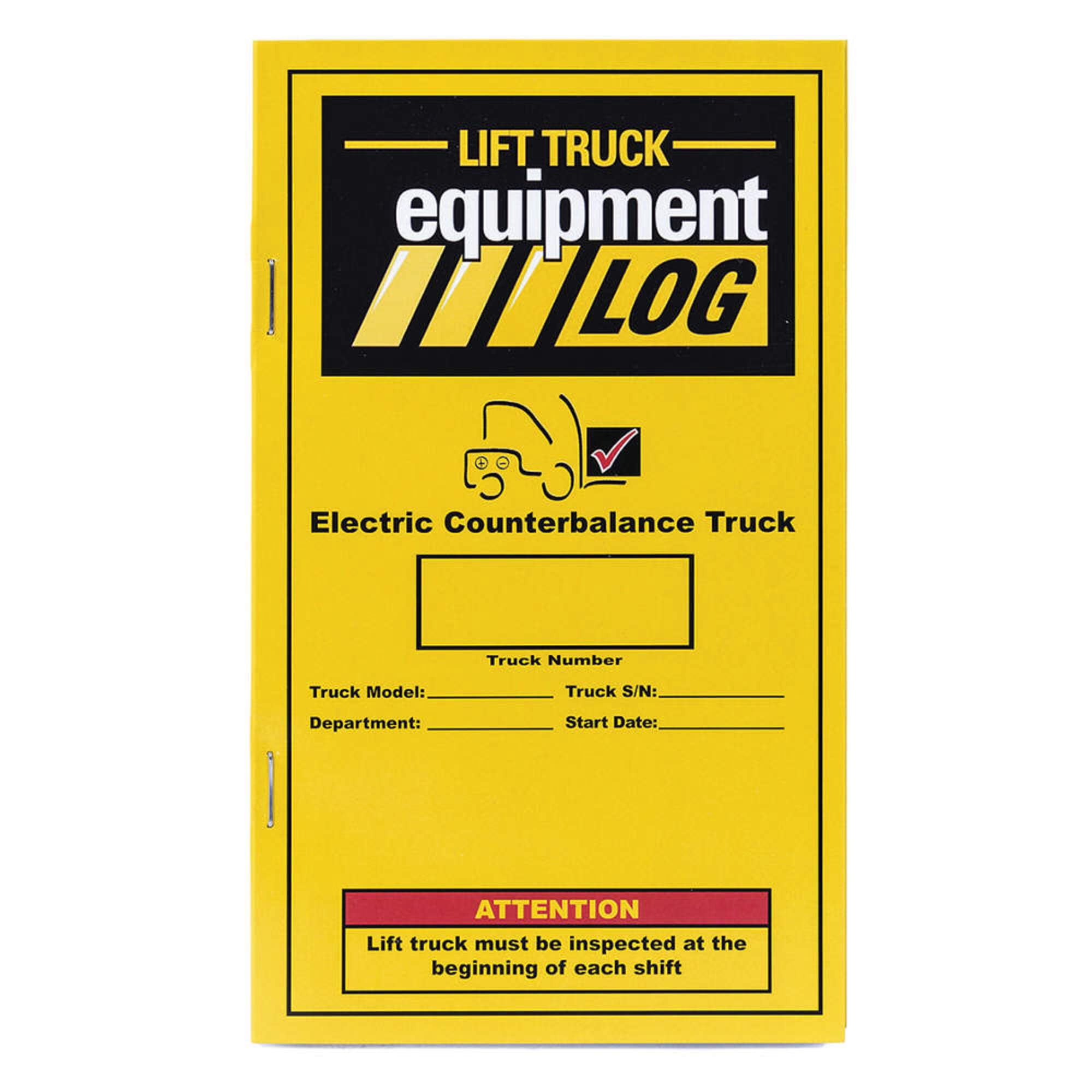 Replacement Log Book 70-1065-1 for IRONguard Electric Counterbalance Forklift Log