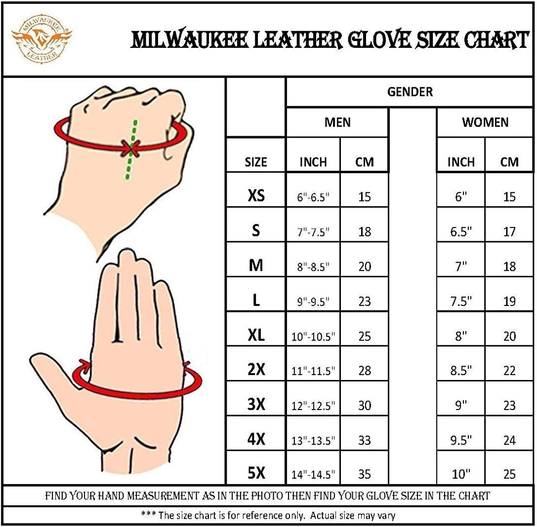 Milwaukee Leather Men's Premium Leather Perforated Cruiser Gloves MG7500 (3XL) black : Milwaukee Leather: Automotive