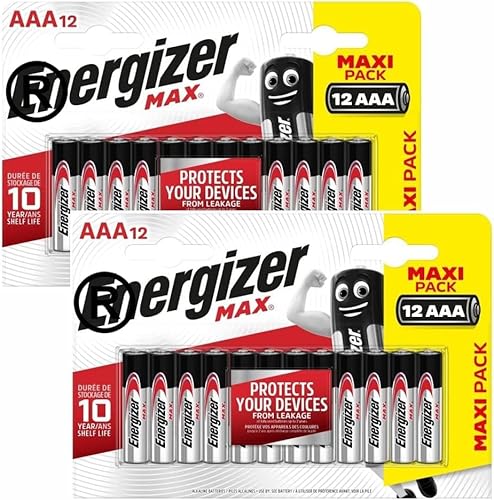 32 x Energizer Max AAA Alkaline Batteries | 1.5V Mercury-Free & Leak Resistant | Longer Lasting Power & Better Performance | 10 Year Shelf Life, Pack of 32
